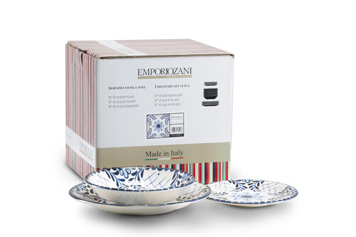 Set de 18 Assiettes en Céramique SARTORINI